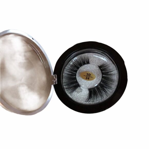 Handmade 3D Mink Lashes #34 Long Thick Eyelashes Extension 100% Real Mink - Picture 2 of 4